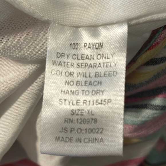 Entro Women Jumpsuit XL Pink Colorful Striped Longline Contemporary Causal - Picture 11 of 17